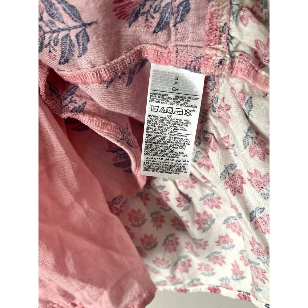 Old Navy Pink Boho Tunic Dress Top block print Small - Picture 7 of 10
